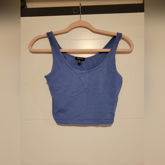 Used Washed Out Blue crop Top size S - Picture 1 of 3